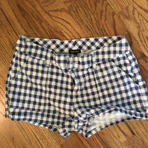 Splendid blue Gingham plaid cotton shorts size 6